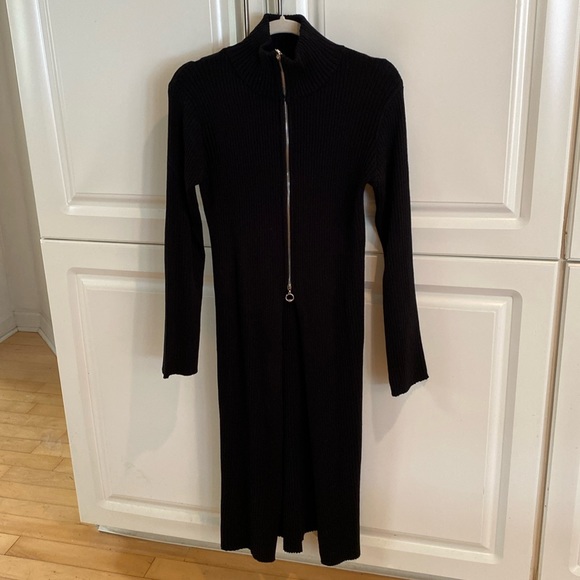 FATE by LFD black, midi, double zip, long sleeve cardigan, New w/o tags - Picture 1 of 5